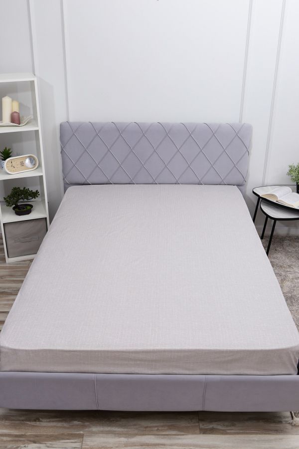 Простыня поплин Темная ночь 2-компаньон [серый]