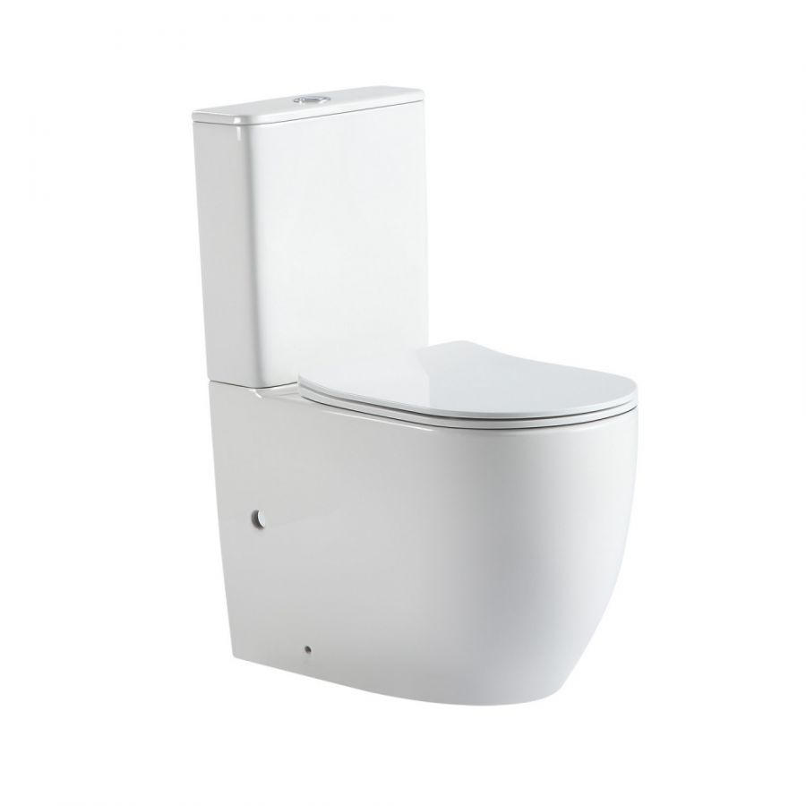 Унитаз ABBER Bequem AC1110T компакт белый, безободковый, смыв торнадо