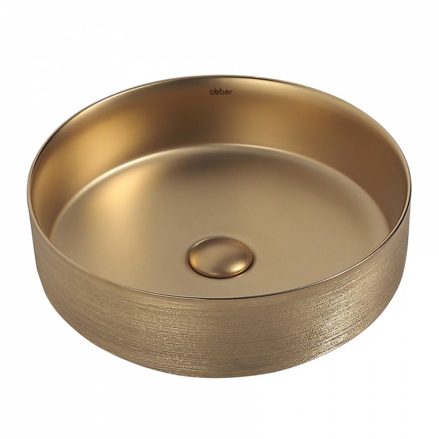Раковина накладная ABBER Bequem AC2109BGM Золото