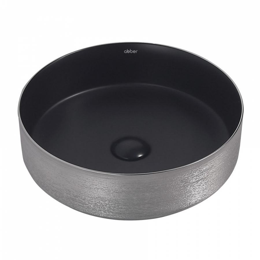 Раковина накладная ABBER Bequem AC2109BS Черный с серебром