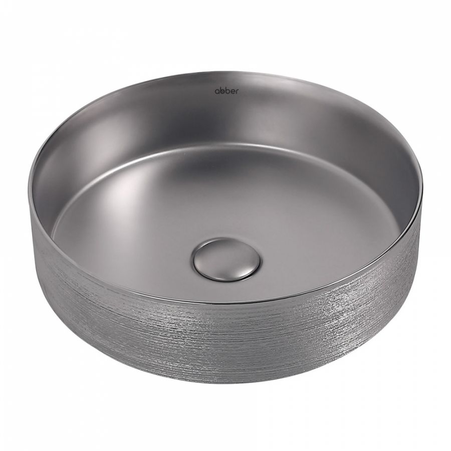 Раковина накладная ABBER Bequem AC2109BSM Серебро