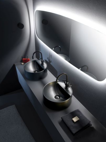 Накладная раковина Flaminia Twin Set Slim Countertop Basin TW42A 42х42 схема 2