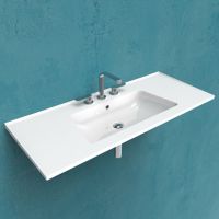 Подвесная раковина Flaminia Bloom 120 Wall Hung - For Furniture Console 122х515 схема 1