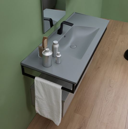 Подвесная раковина Flaminia Bloom 120 Wall Hung - For Furniture Console 122х515 схема 4