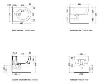 Биде подвесное Flaminia MiniLink 5065 схема 5 Биде подвесное Flaminia MiniLink 5065 схема 5