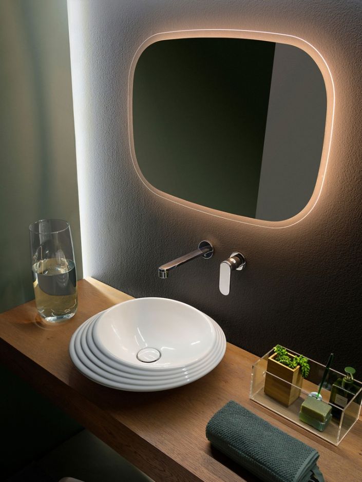 Накладная раковина Flaminia SPIRE+ 48 SP48D 48х48х14 см ФОТО