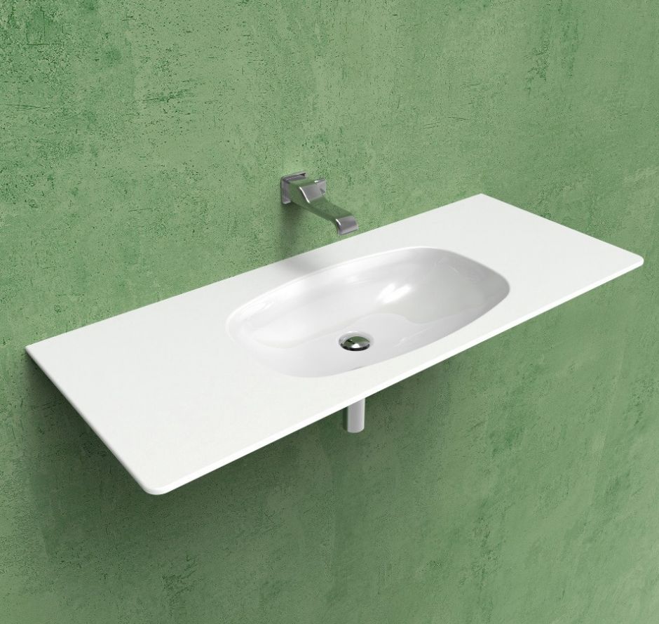 Изображение Подвесная раковина Flaminia NudaFlat 120 ND120L 120х48,5х12 см