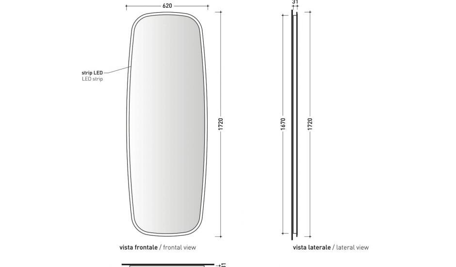 Зеркало Flaminia Flag 172 ФОТО