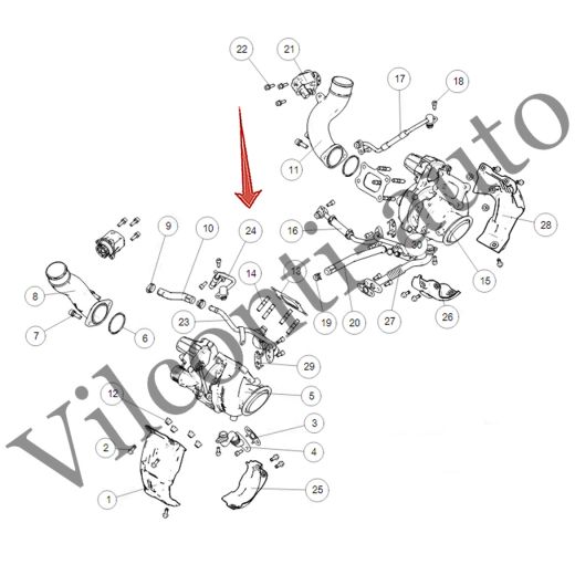 ТРУБКА МАСЛЯНАЯ ПОДВОДНАЯ К ТУРБИНЕ ВПУСКНАЯ ЛЕВАЯ TANK 500 1118260XEZ01 100% ОРИГИНАЛ