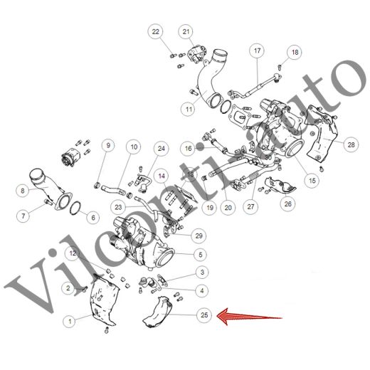 ТЕПЛОВАЯ ЗАЩИТА ЛЕВОЙ ТУРБИНЫ НИЖНЯЯ TANK 500 1118775XEZ01 100% ОРИГИНАЛ