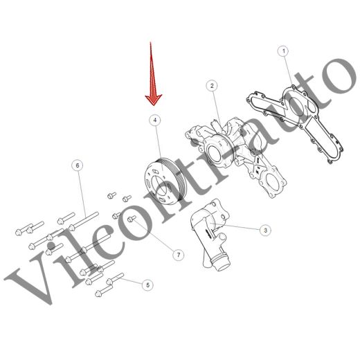 ШКИВ ВОДЯНОГО НАСОСА TANK 500 1307141XEZ01 100% ОРИГИНАЛ