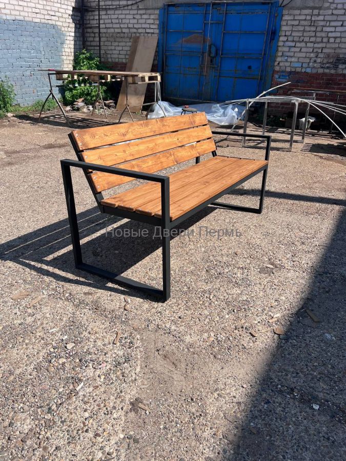 Скамейка парковая садовая 147 см. Тиковое дерево