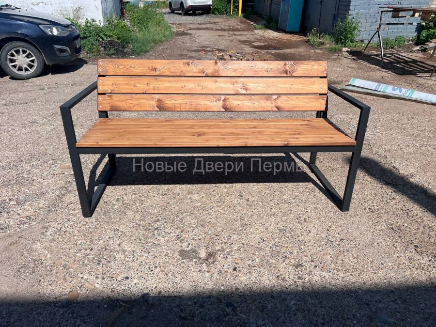 Скамейка парковая садовая 147 см. Тиковое дерево