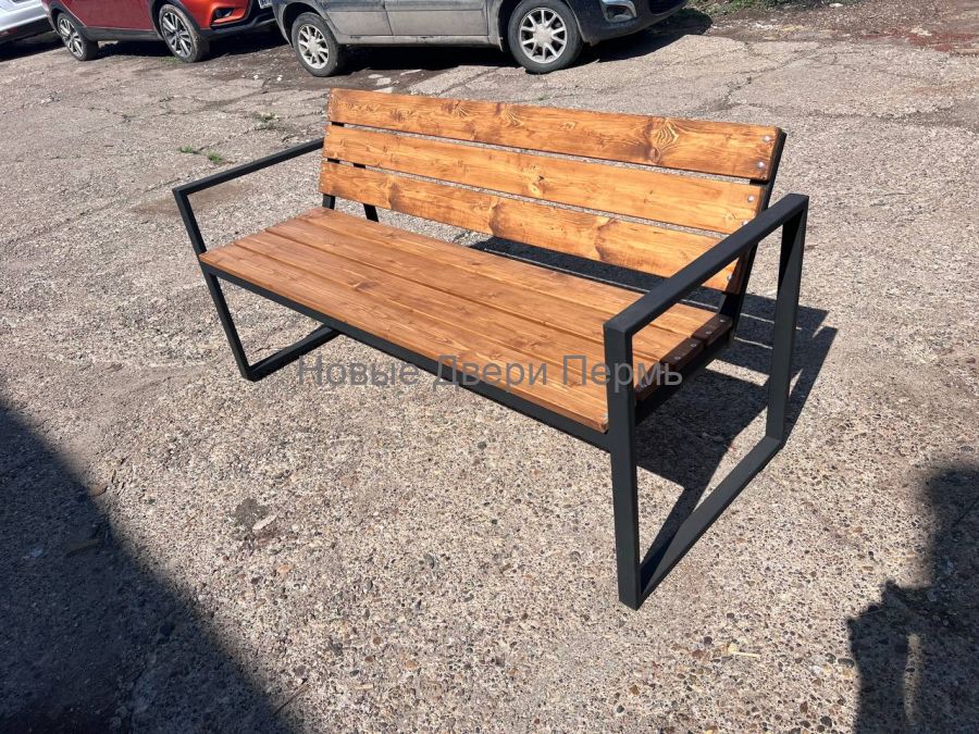 Скамейка парковая садовая 147 см. Тиковое дерево