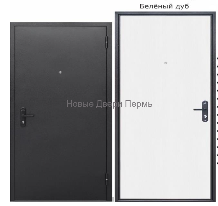 Входная дверь СТРОЙГОСТ 5 РФ Серебро – металлическая дверь Антик серебро Белёный дуб 860×2050 и 960×2050