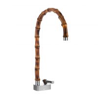 Смеситель для раковины Gessi Jacqueline 77003 с высоким поворотным изливом и металлическим вентилем без донного клапана схема 1