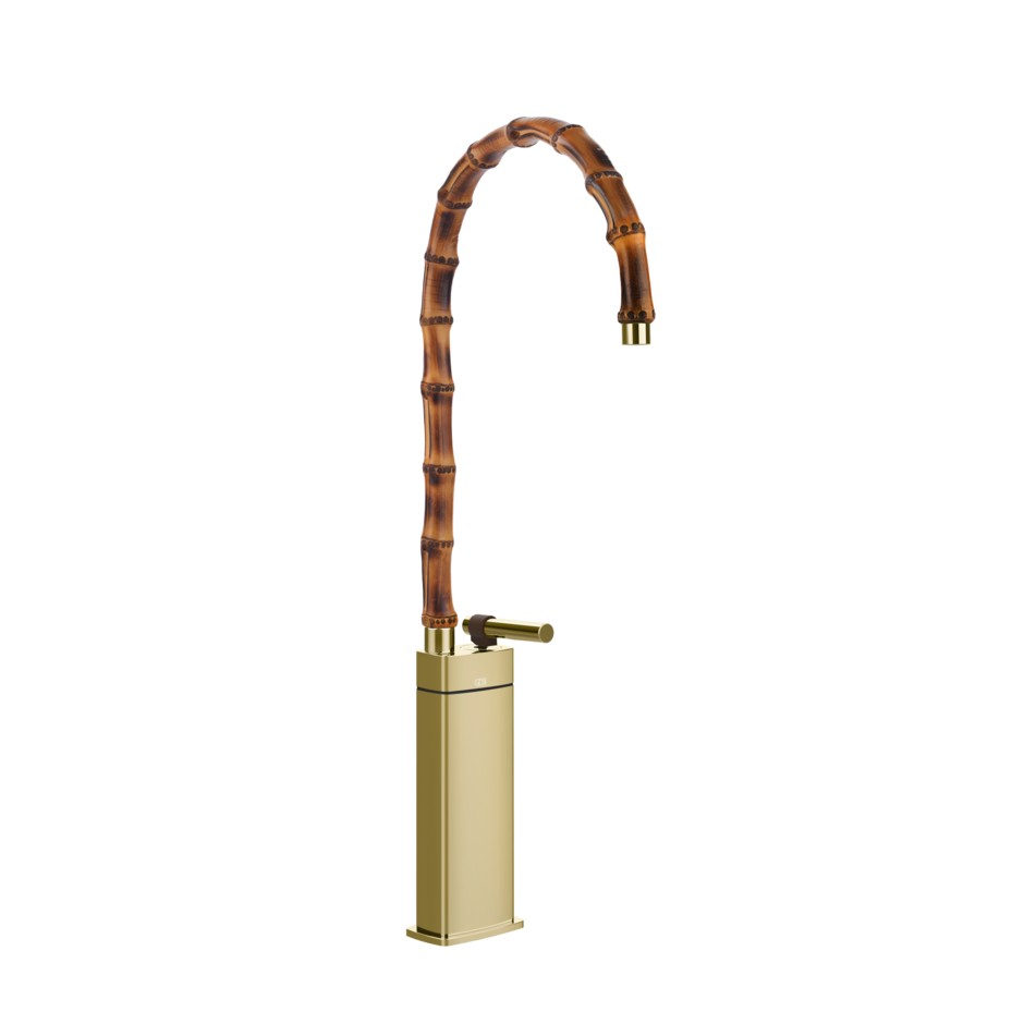 Смеситель для раковины Gessi Jacqueline 77009 высокий с высоким поворотным изливом и металлическим вентилем ФОТО