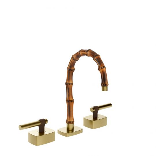 Смеситель для раковины Gessi Jacqueline 77011 с низким изливом и металлическим Г-образным вентилем на 3 отверстия схема 9