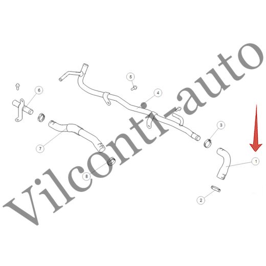 ТРУБКА ОТОПИТЕЛЯ ВПУСКНАЯ TANK 500 8101014XEZ01 100% ОРИГИНАЛ