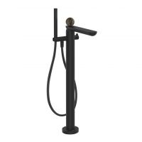 Смеситель для ванны Gessi Perle 74129 напольный с ручным душем и переключателем с вентилем из камня Emperador Dark схема 4 Смеситель для ванны Gessi Perle 74129 напольный с ручным душем и переключателем с вентилем из камня Emperador Dark схема 4