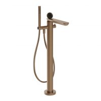 Смеситель для ванны Gessi Perle 74229 напольный с ручным душем и переключателем с вентилем из муранского стекла Sfaccettato схема 7
