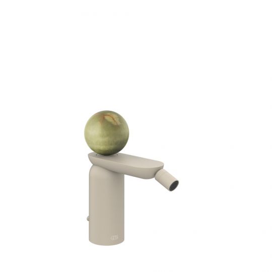 Смеситель для биде Gessi Perle 74507 с донным клапаном с вентилем из камня Onyx Green схема 6