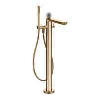 Смеситель для ванны Gessi Perle 74629 напольный с ручным душем и переключателем с вентилем из муранского стекла Pulegoso схема 12
