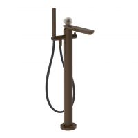 Смеситель для ванны Gessi Perle 74629 напольный с ручным душем и переключателем с вентилем из муранского стекла Pulegoso схема 13