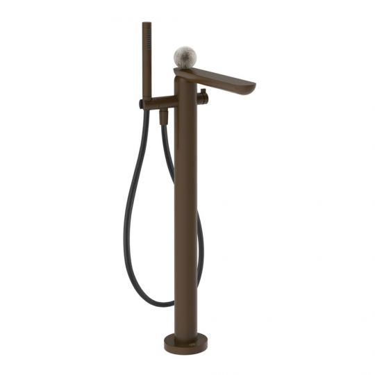 Смеситель для ванны Gessi Perle 74629 напольный с ручным душем и переключателем с вентилем из муранского стекла Pulegoso схема 13