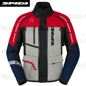 Мотокуртка Spidi 4 Season V3 H2Out, красная с синим
