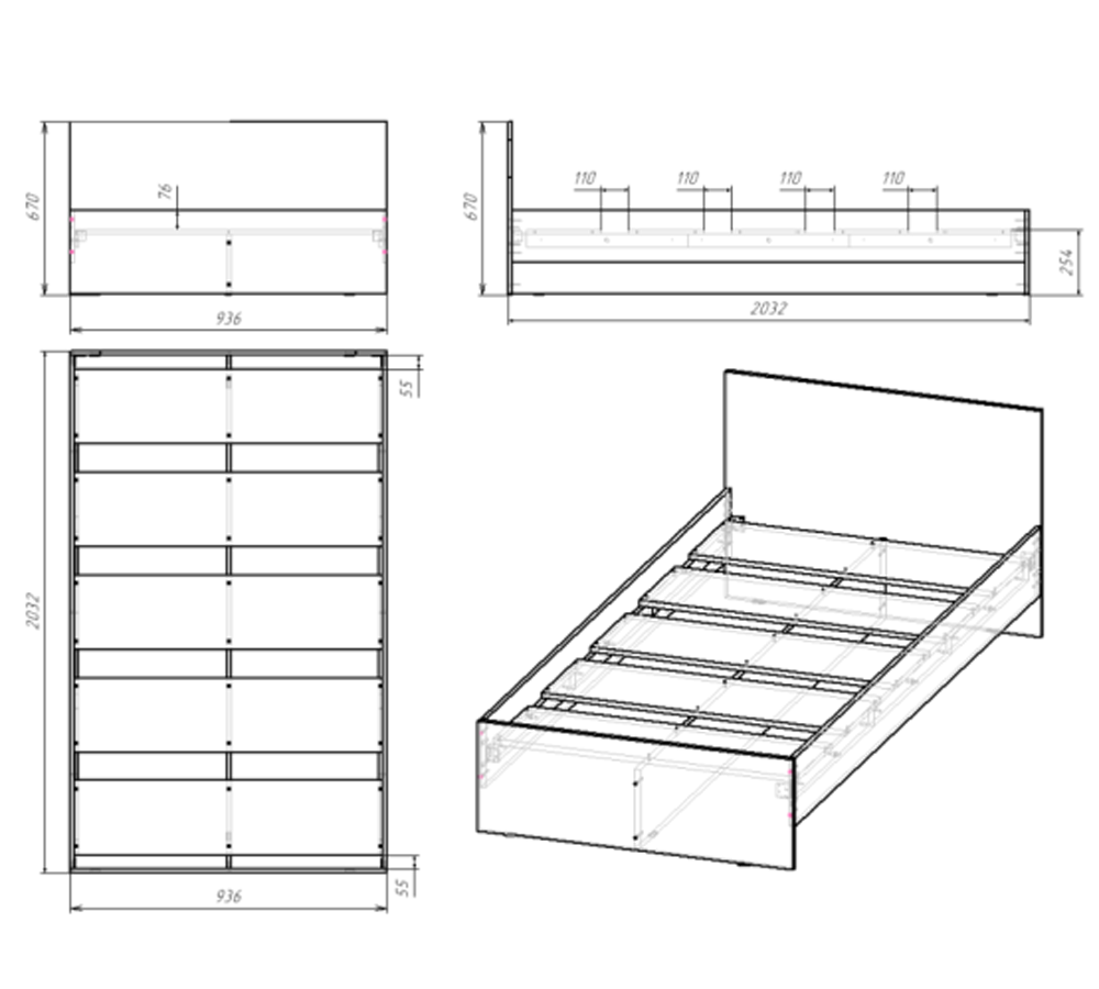 Кровать АЙРИ КР-001