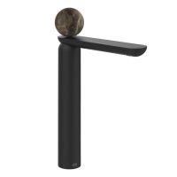 Смеситель для раковины Gessi Perle 74153 высокий с донным клапаном и вентилем из мрамора Emperador Dark схема 10