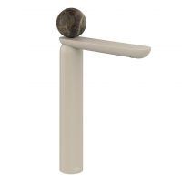 Смеситель для раковины Gessi Perle 74153 высокий с донным клапаном и вентилем из мрамора Emperador Dark схема 12