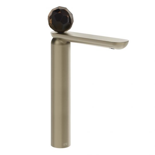 Смеситель для раковины Gessi Perle 74253 высокий с донным клапаном и вентилем из муранского стекла Sfaccettato схема 9