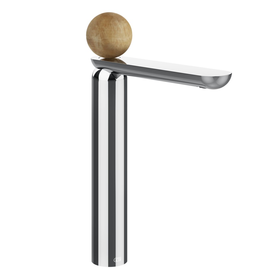 Смеситель для раковины Gessi Perle 74353 высокий с донным клапаном и вентилем из камня Onyx Cola ФОТО