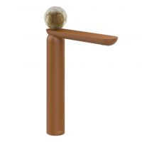 Смеситель для раковины Gessi Perle 74404 высокий без донного клапана с вентилем из из муранского стекла Battuto схема 11