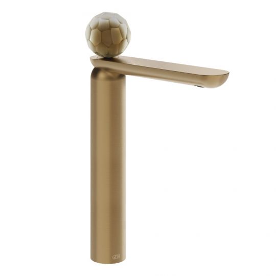 Смеситель для раковины Gessi Perle 74404 высокий без донного клапана с вентилем из из муранского стекла Battuto схема 15