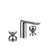 Смеситель для раковины Gessi Perle 74908 без донного клапана с металлическими вентилями-полусферой и сферой схема 6