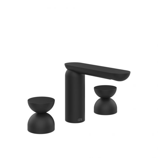 Смеситель для раковины Gessi Perle 74996 без донного клапана с металлическими вентилями-полусферами схема 10