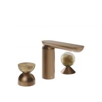 Смеситель для раковины Gessi Perle 74948 без донного клапана с металлическим вентилем-полусферой и вентилем-сферой из муранского стекла Battuto схема 7