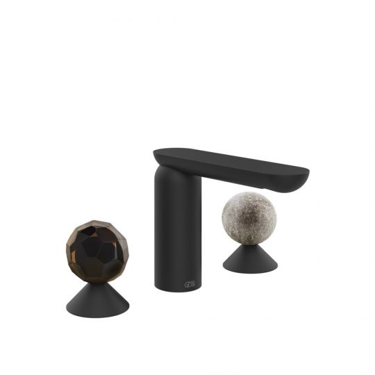 Смеситель для раковины Gessi Perle 74265 без донного клапана с вентилями-сферами из муранского стекла Sfaccettato и Pulegoso схема 10