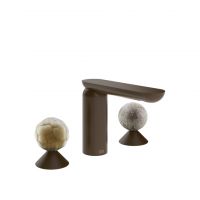 Смеситель для раковины Gessi Perle 74465 без донного клапана с вентилями-сферами из муранского стекла Battuto и Pulegoso схема 8