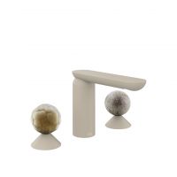 Смеситель для раковины Gessi Perle 74465 без донного клапана с вентилями-сферами из муранского стекла Battuto и Pulegoso схема 12