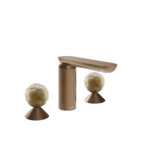 Смеситель для раковины Gessi Perle 74445 без донного клапана с вентилями-сферами из муранского стекла Battuto схема 7