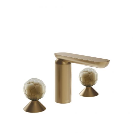 Смеситель для раковины Gessi Perle 74445 без донного клапана с вентилями-сферами из муранского стекла Battuto схема 15