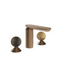 Смеситель для раковины Gessi Perle 74135 без донного клапана с вентилями-сферами из мрамора Emperador Dark и камня Onyx Cola схема 7 Смеситель для раковины Gessi Perle 74135 без донного клапана с вентилями-сферами из мрамора Emperador Dark и камня Onyx Cola схема 7