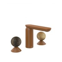 Смеситель для раковины Gessi Perle 74135 без донного клапана с вентилями-сферами из мрамора Emperador Dark и камня Onyx Cola схема 11 Смеситель для раковины Gessi Perle 74135 без донного клапана с вентилями-сферами из мрамора Emperador Dark и камня Onyx Cola схема 11