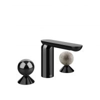 Смеситель для раковины Gessi Perle 74065 без донного клапана с вентилями-сферами из металла и муранского стекла Pulegoso схема 3