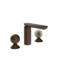 Смеситель для раковины Gessi Perle 74065 без донного клапана с вентилями-сферами из металла и муранского стекла Pulegoso схема 8