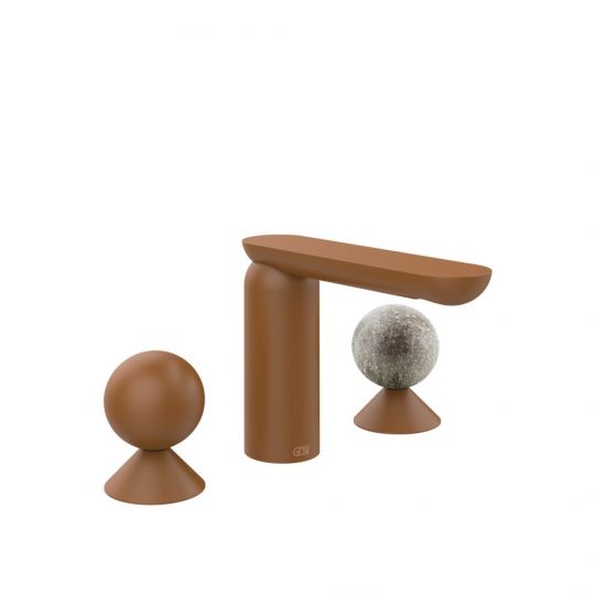 Смеситель для раковины Gessi Perle 74065 без донного клапана с вентилями-сферами из металла и муранского стекла Pulegoso схема 11